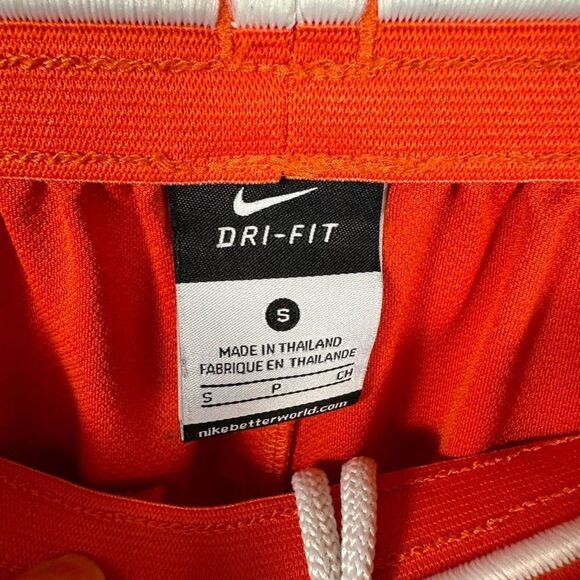 Nike Men’s Elite Basketball Shorts Dri-Fit Drawstring Waist Orange & White S - Picture 3 of 11